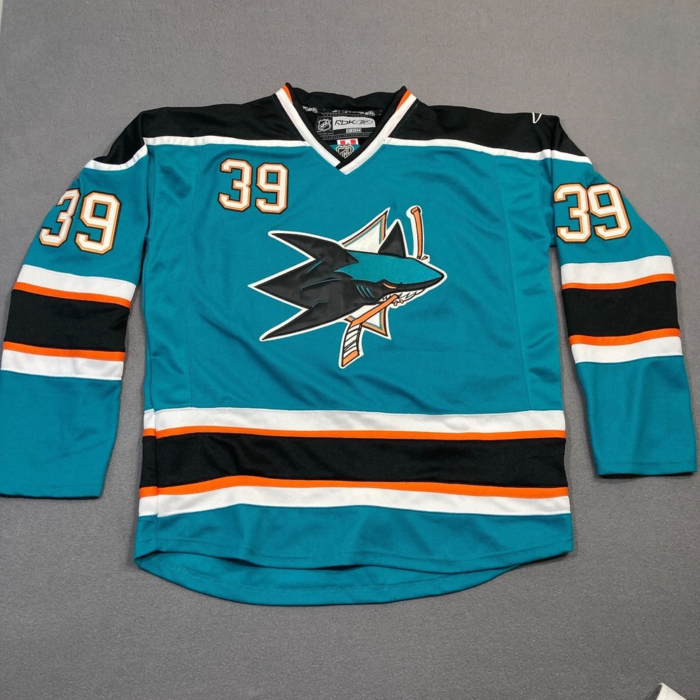 CCM Reebok San Jose Sharks Hockey Jersey Size 52 Logan Couture NHL Teal Home